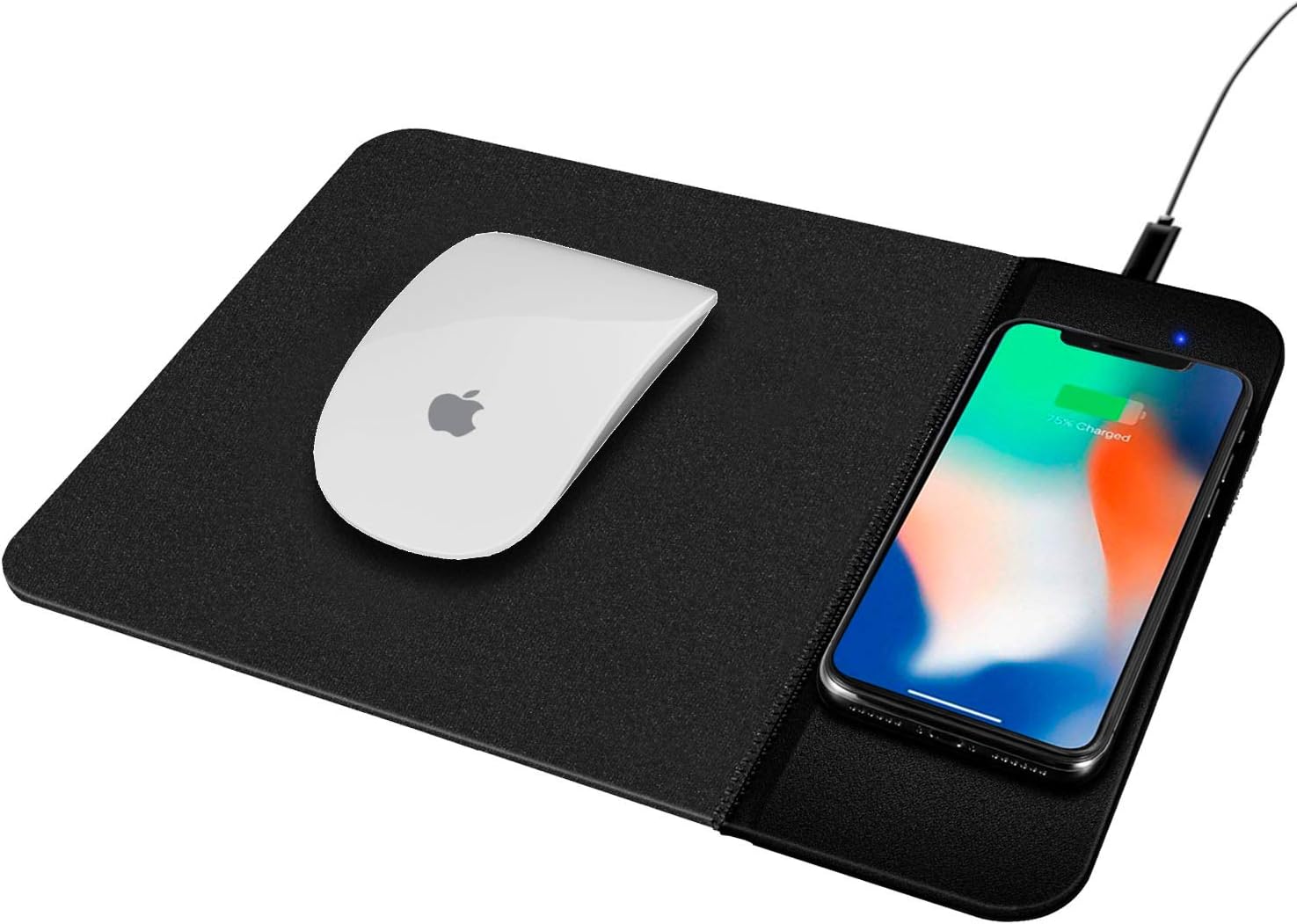 Venoro Qi Wireless Charging Mouse Pad - Wireless Charger Mouse Mat for Samsung Galaxy S10e S10+ Note 8 S9 S9+ S8 S8+ S7 Edge, iPhone 11 Pro Max, XS Max, XR, XS, 8, 7, 8 Plus & All Qi Enabled Devices
