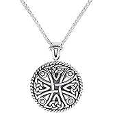 Jewelry Trends Sterling Silver Celtic Cross Pendant Necklace 18"