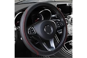 Car Steering Wheel Cover,Anti Slip Leather Steering Wheel Cover for Car Decorations & Protections,15 Inch Universal Wheel Cov