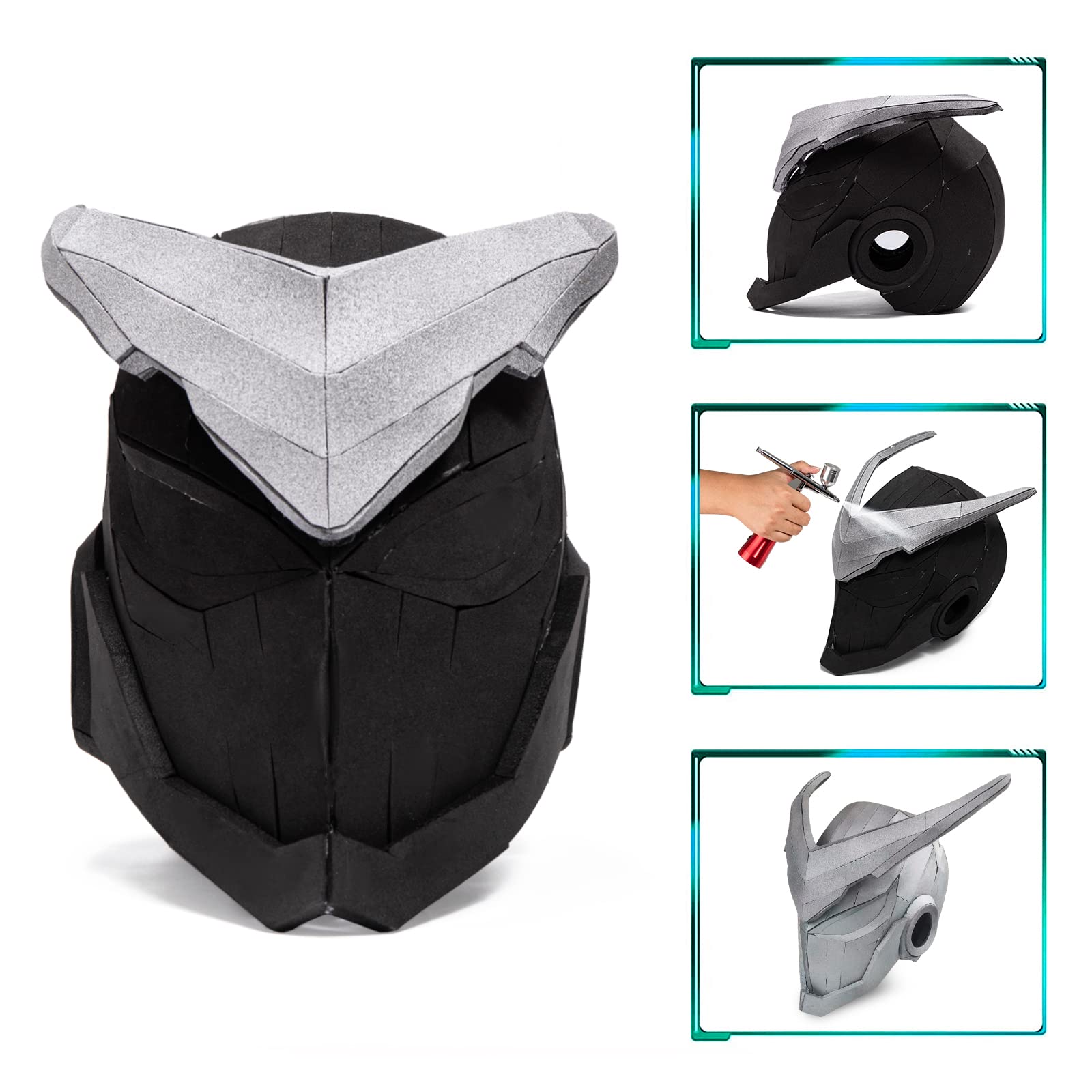 Black Foam Sheets Roll, Premium Cosplay EVA Foam Sheet，8mm Thick,13.9