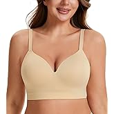 DotVol Women's Wireless Lingerie Full Coverage Seamless Comfortable Plus Size Everyday Bra