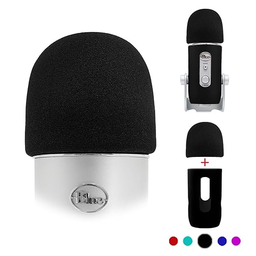 YOUSHARES Microphone Windscreen Foam– Mic Cover Pop Filter Windshield &Protector for Blue Yeti, Yeti Pro Condenser Microphone