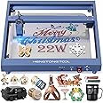 HENGTONGTOOL TD6 2200mW Laser Engraver (Adjustable Air Assist),Laser Cutting and Engraving Machine, DIY Carving Tool for Metal/Glass/Wood Carving, 15.75 “x15.75”