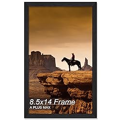 A PLUS MAX 8.5x14 Picture Frame, Black Engineered