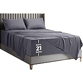 Utopia Bedding King Size Deep Pocket Sheet Set – Fits Mattresses Up to 21 inches – Cooling, Soft & Breathable – Oeko-TEX 4 Piece Bed Sheets (Grey)