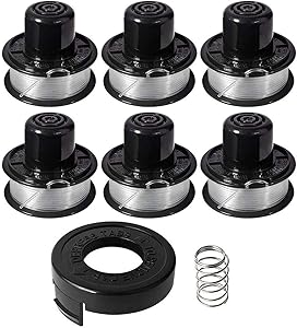 Eyoloty Weed Eater Spools Compatible with Black and Decker RS-136 ST4500 ST1000 ST4000 GE600 CST800 ST6800 String Trimmer Replacement Spool Line 20ft 0.065" Edger Refills Parts Auto-Feed