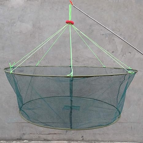 Amazon Co Jp Popuppe 魚網 魚捕り 釣り網 魚すくい網 魚捕獲 魚すくいネット エビケージ エビ カニ 小魚 大漁捕穫 ばっちり捕獲 かご お魚キラー 軽量 コンパクト 釣りネット 漁具 口径100cm 底径80cm ホーム キッチン