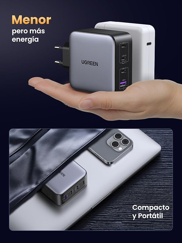 Nexode 100W Cargador USB C Carga Rápida con 4 Puertos