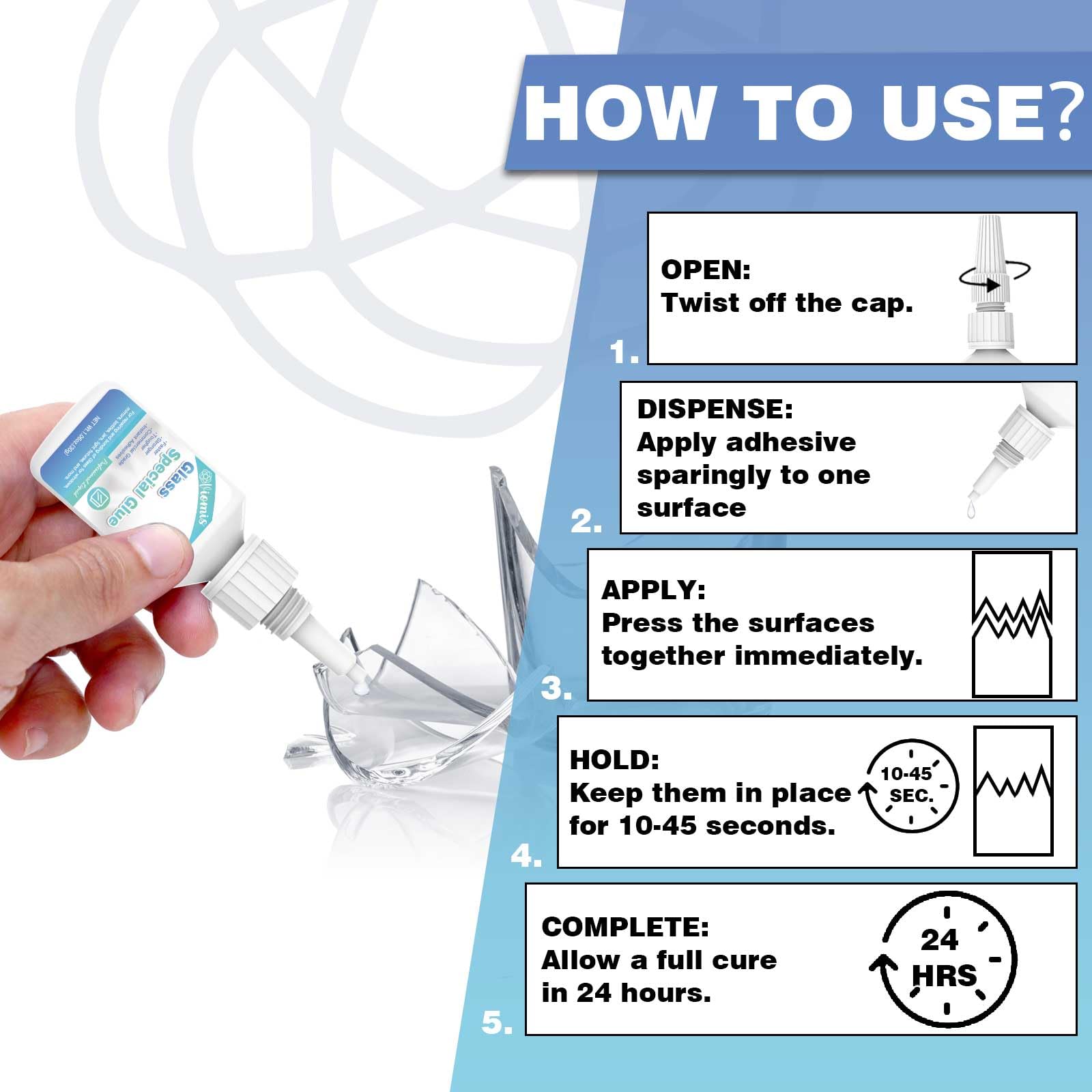 Glass Glue, 30g, Instant Strong Bond for Glass, Acrylic, Waterproof, Dries Clear, Quick Curing, Ideal for Craft, Jewelry, Rhinestone, Crystal, Mirror, Glasses