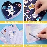WERRNSAI Space Stationery Set 68 Pcs for Kids Writing Papers Envelopes Gift view 4