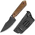 Kizer Harpoon Mini Fixed Blade Knife with Sheath, 3V Steel Blade Hunting Knife, PEI Handle Camping EDC Knife for Camping, Hiking, Survival 1040S5