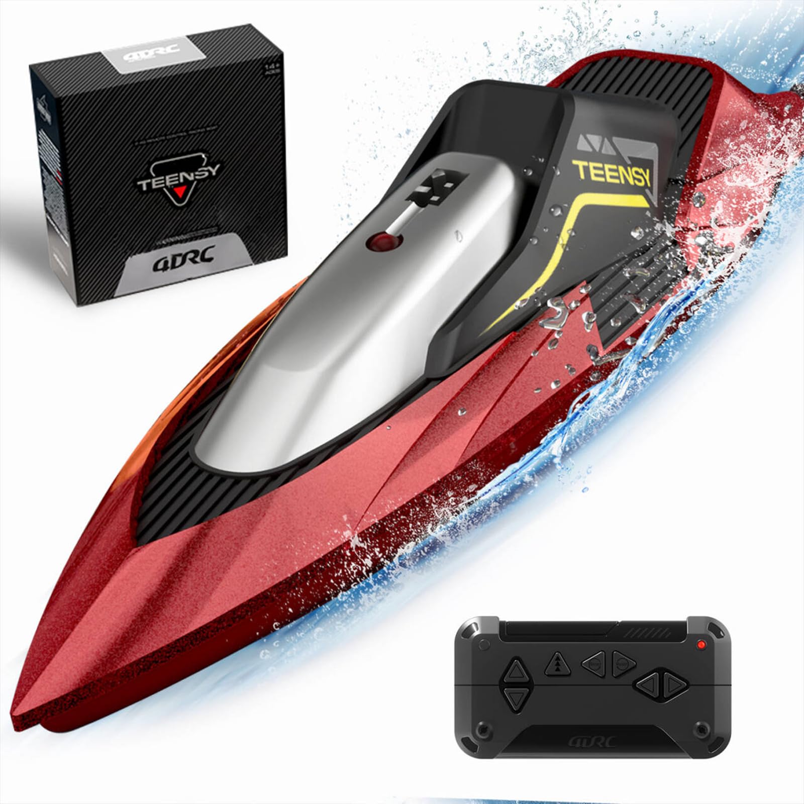Photo 1 of 4DRC Remote Control Boats 2.4GHz Full Proportional Mini RC Jet Boat Toys,Boats for Pools and Lakes,akes,Bathtub Toy Boats with Whole Body Waterproof,Gift for Adults Boys & Girls