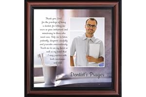 Crossroads Home Décor Dental School Graduation Gift, Dentist Gift, Dental Thank You Cards, Dental Decorations for Office, Dentist Desk Accessory, Picture Framed Decor, Dentist's Prayer, 6435W