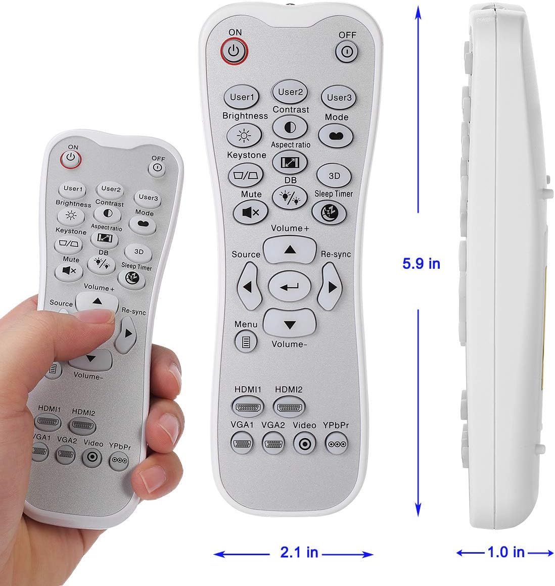 AuKing Replacement Remote Control for Optoma Projector GT1080 GT1080DARBEE GT5600 HD141X HD142X HD143X HD144X HD146X DH1009 EH200ST HD26 HD27 HD27HDR HD28HDR HD29DARBEE HD39DARBEE HD50 UHD60 UHD65 - Image 3