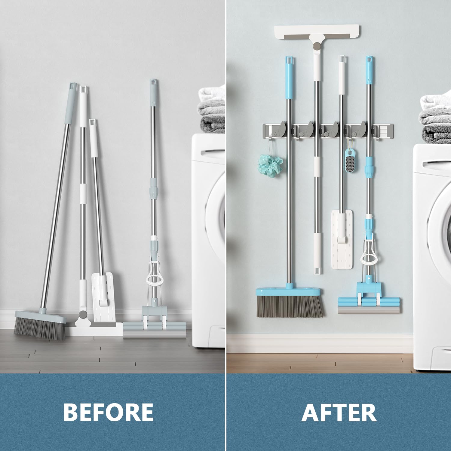 Holikme Mop Broom Holder