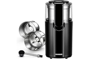 SHARDOR Coffee Grinder Electric, Spice Grinder Electric, Herb Grinder, Grinder for Coffee Bean Spices and Seeds with 2 Remova