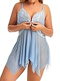 ADOREJOY Lingerie for Women Front Closure Babydoll