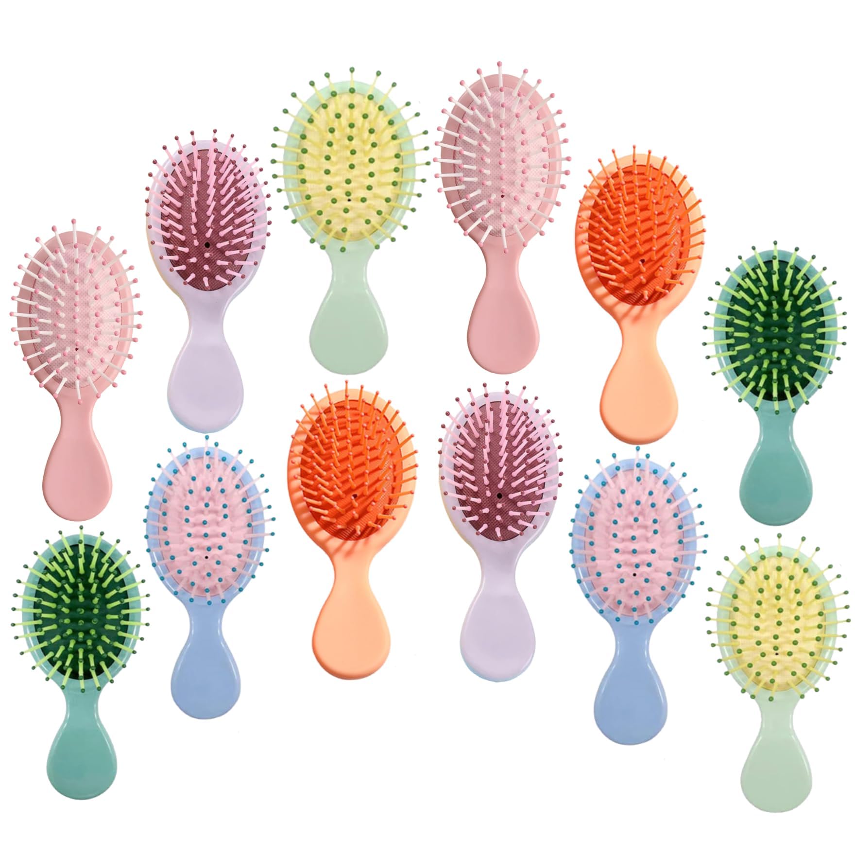 Photo 1 of 12 Pack Mini Hair Brush Bulk, Wet Hair Brush for Travel, Mini Brush for Most Hair Types, Travel Brushes, Bridesmaid Gifts