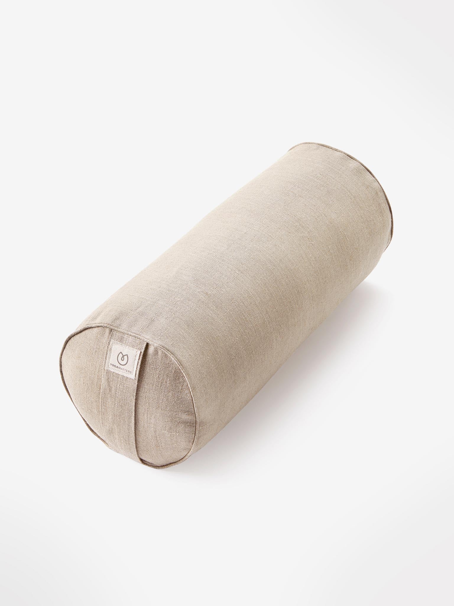 Yogamatters Hemp Buckwheat Bolster | Eco Friendly | Removable Cover | Yoga Bolster Cushion for Restorative Yoga and Meditation (Natural)
