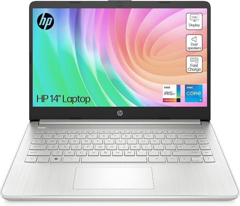 HP 14 Inch Laptop i5 12th Gen 8GB RAM 512GB SSD FHD Iris Xe Windows 11