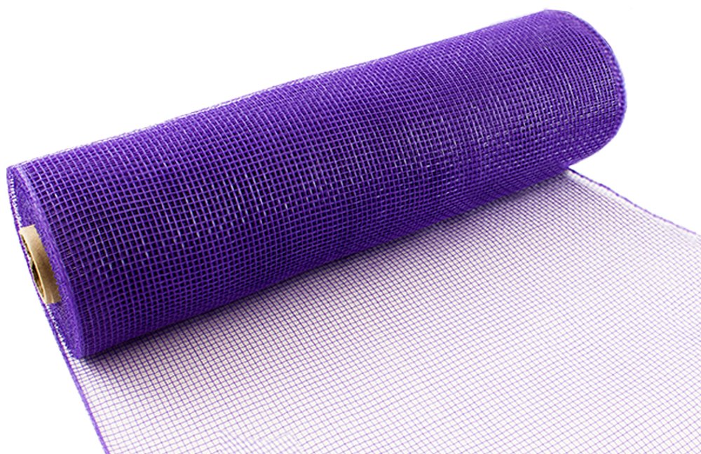 Eleganza Deco Mesh 25cm x 9.1m Purple No.36, Synthetic Material, 25 cm x 9.1 m