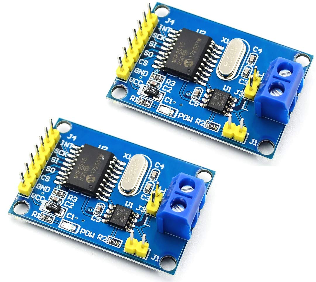 TECNOIOT 2 pieces MCP2515 CAN Bus TJA1050 Receiver SPI Module