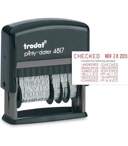 Amazon.com : Offistamp Pre-Inked Message Stamp, Completed