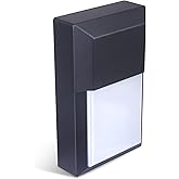 LIT-PaTH Outdoor LED Wall Lantern, Wall Sconce as Porch Lighting Fixture, 12W 1000 Lumens, Aluminum Housing Plus PC, 5000K Bl
