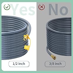 Upgraded 48 Feet 1/2 Inch Natural Gas Hose propane