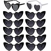 Bachelorette Party Favor Sunglasses 6 Pack,Retro Cat Eye Heart Sunglasses for Women,Bridesmaid Proposal Gifts