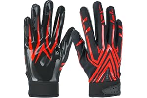 Graloky Football Gloves Men Women Boys, Youth Adult Football Receiver Gloves, Ultra Sticky Silicone Palm Tacky Grip Football Gloves, Enhanced Performance White Football Gloves