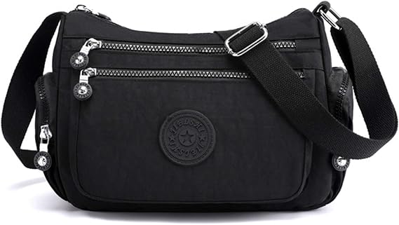 Amazon Co Jp Amazon限定ブランド M2ma ショルダーバッグ レディース 斜めがけ 肩かけ バッグ 撥水 軽量 大容量 スッキリ 整理 ミニ ショルダー バッグ ブラック シューズ バッグ