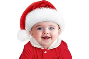 Ambandier Santa Hat for Kids Baby, Christmas Hat, Xmas Holiday Hat, Santa Claus Hat for New Year Party