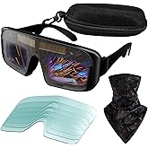 TRQWH Welding Goggles Auto Darkening Welding Glasses for MenTrue Color Shade 11 Welder Glasses Eyes Protective Safety Goggles