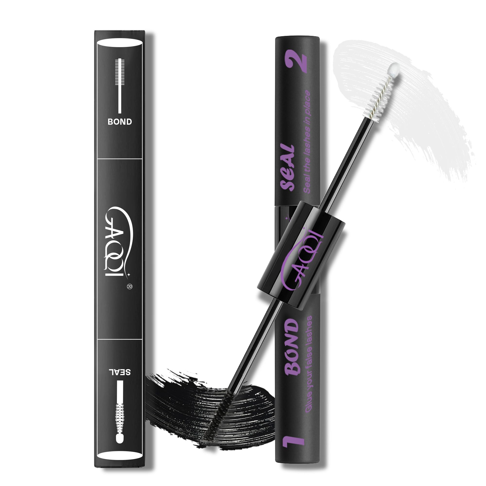 Photo 1 of GAQQI Lash Cluster Glue, Lash Bond and Seal Waterproof Eyelash Glue for Eyelash Clusters, Strong Hold Adhesive for DIY Use, Latex-Free Safe Formula