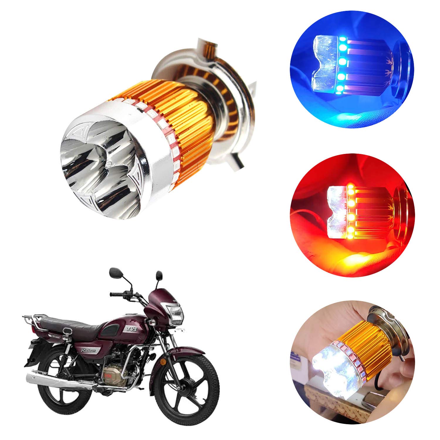 tvs bike head light price