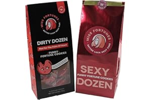 MISS FORTUNES BETTER LUCK NEXT TIME Miss Fortunes, Funny Fortune Cookies, The Menage a Deux, Writeen by Professional Comedy Writers (Multi-pack of 2 Dozen Cookies) (Dirty Dozen + Sexy Dozen)