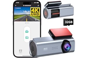 Cosuvow Dash Cam 4K Front Dash Camera for Cars 2160P WiFi Dashcam with APP Wireless Car Camera 24 Hours Parking Mode WDR Free 32G Card G-Sensor Loop Recording
