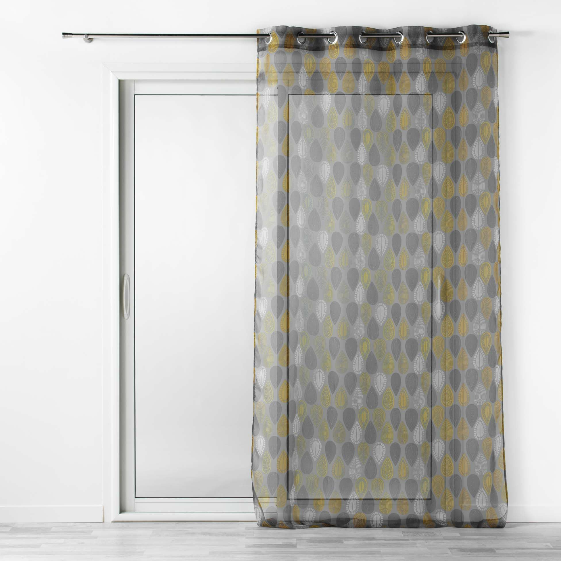 Douceur d'Intérieur Curtain 140 x 240 cm Yellow/Charcoal