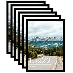 QOTIB Wood 15x22 Picture Frame Black for Wall