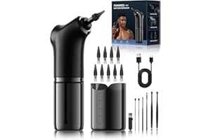 VLINGQI Ear Wax Removal - Electric Ear Wax Removal Kit - Ear Cleaner with 4 Cleaning Modes for Safe and efficient Removal of Earwax buildup, Suitable for Both Adults and Children