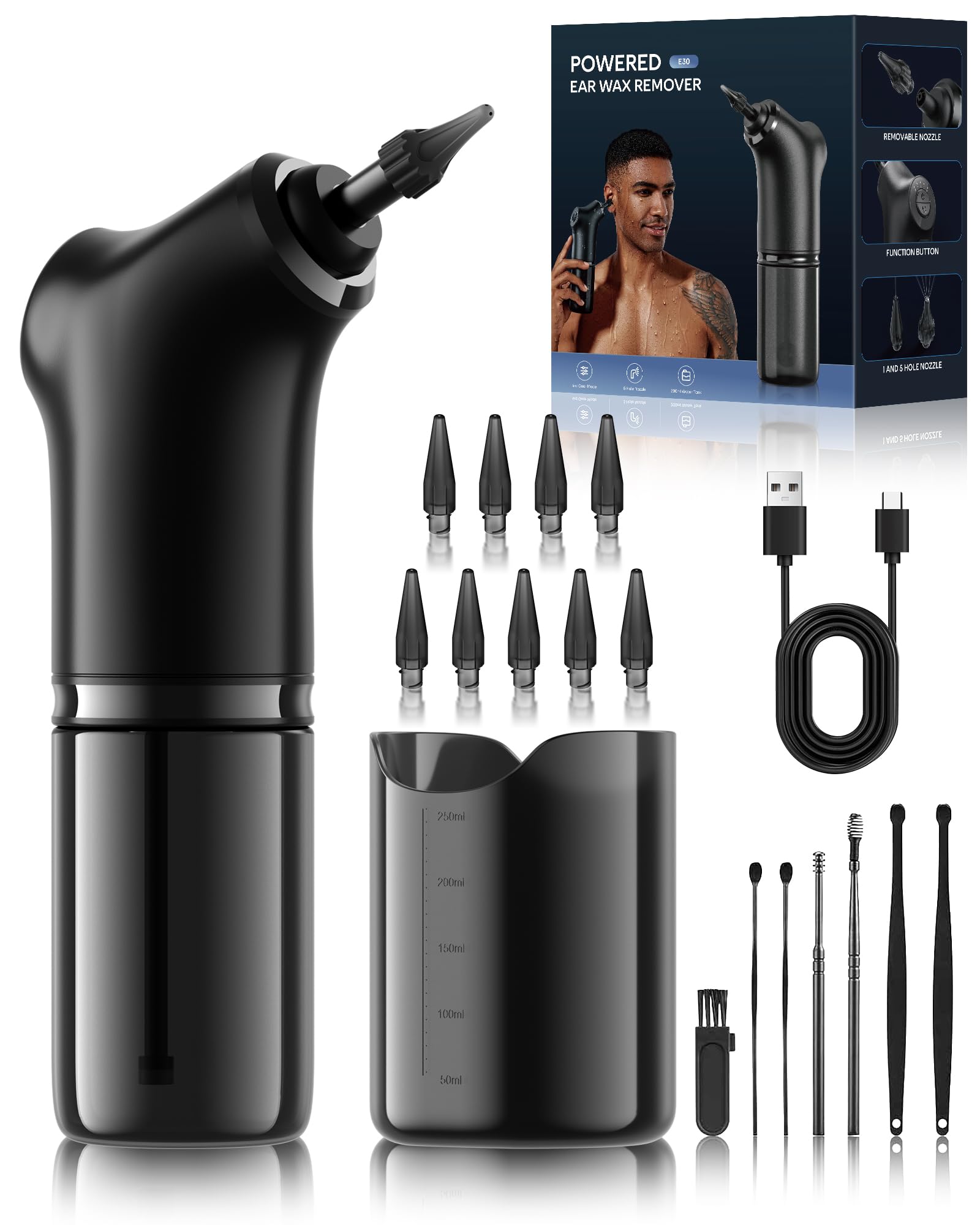 Photo 1 of **INCOMPLETE** Ear Wax Removal - Electric Ear Wax Removal Kit - Ear Cleaner with 4 Cleaning Modes for Safe and efficient Removal of Earwax buildup, Suitable for Both Adults and Children