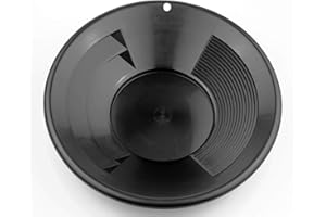 SE GP1012BB10 10-Inch Black Gold Pan, Plastic Body, Dual Riffles