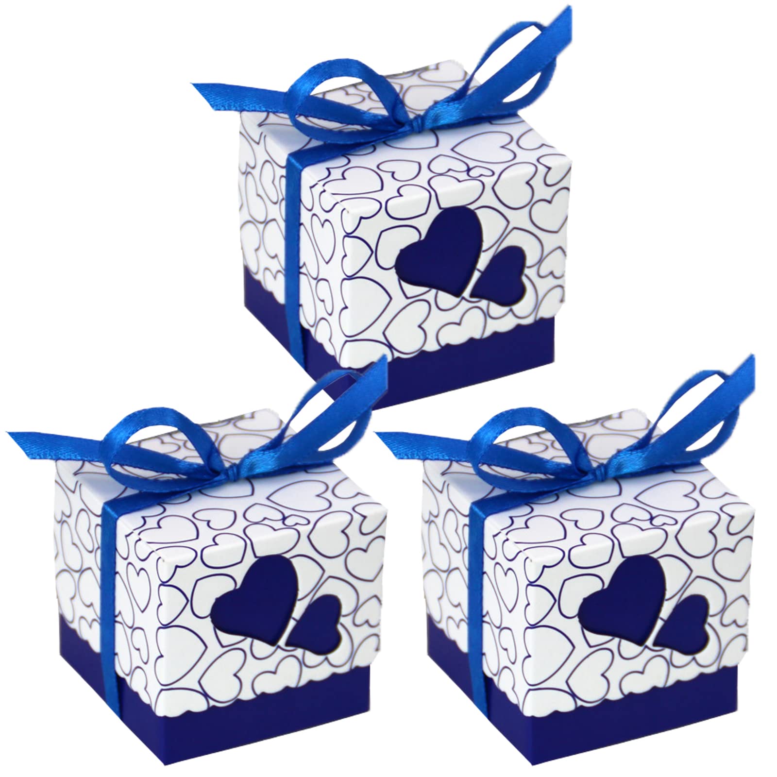 Allbusky 50PCS Paper Candy Boxes, Heart Pattern Party Packs