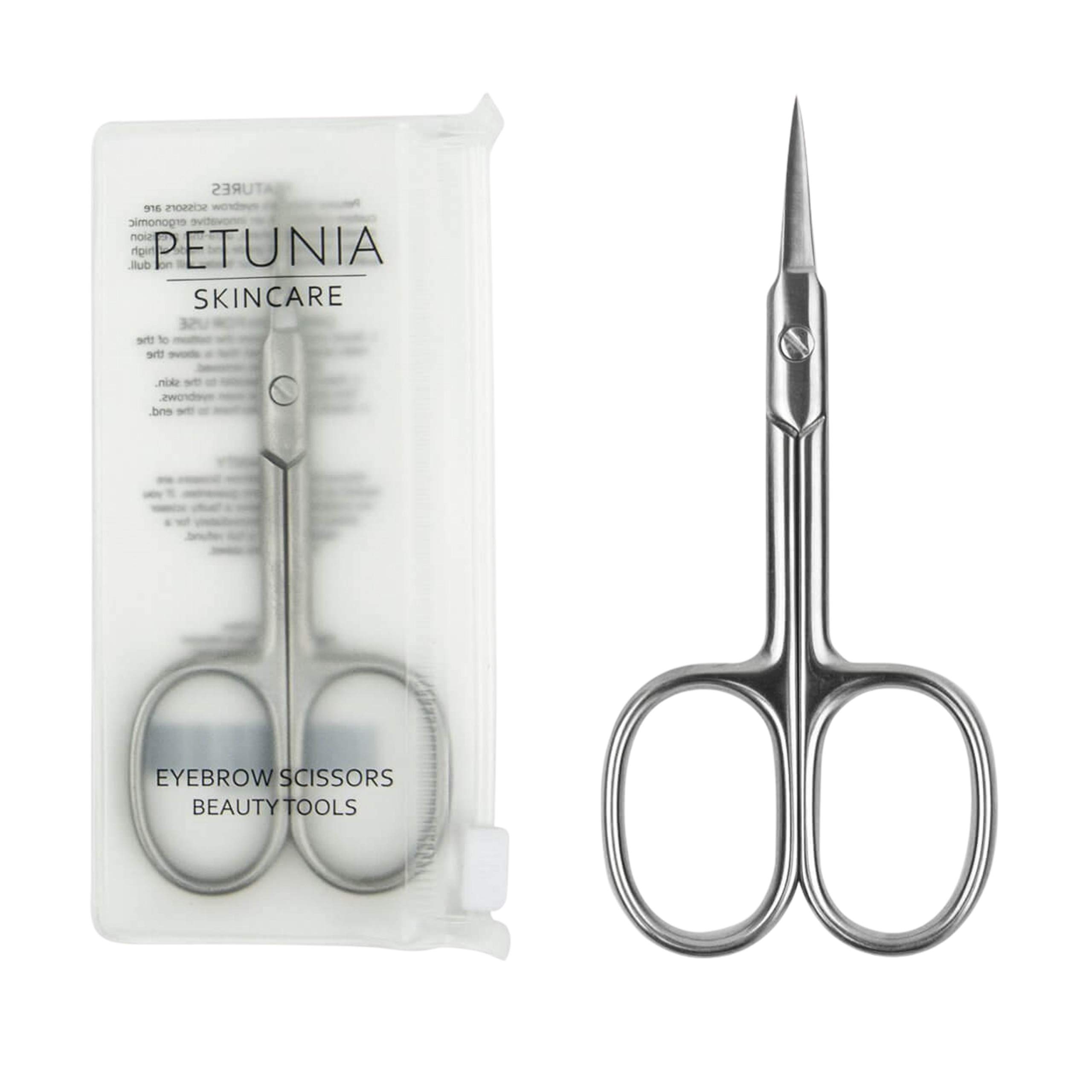 Petunia Skincare-Stainless Steel Curved Eyebrow Scissors.