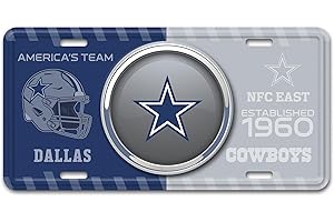 FANMATS 43255 Dallas Cowboys Embossed Metal License Plate