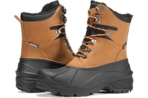 SUEDI Men's Snow Boots Insulated Waterproof Lightweight Winter Boots Slip Resistant Duck Boots for Men
