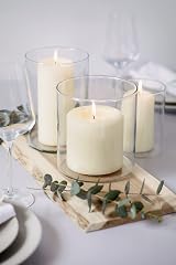 Bolsius White Pillar Candles - Pack of 4, 20 Hours Burn Time, 100x50mm view 3