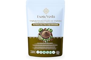 Exotic Veda Triphala Powder 100g – Pure Ayurvedic Superfood Blend of Amla, Haritaki & Bibhitaki, Supports Digestion, Gut Health, Immunity & Wellness, Non-GMO, Vegan, Gluten-Free, No Fillers