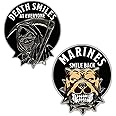 USMC Death Smiles at Everyone Marines Smile Back - Marine Corps Challenge Coin - Marine Corps Gifts | Disabled USMC Vet Owned Small Business